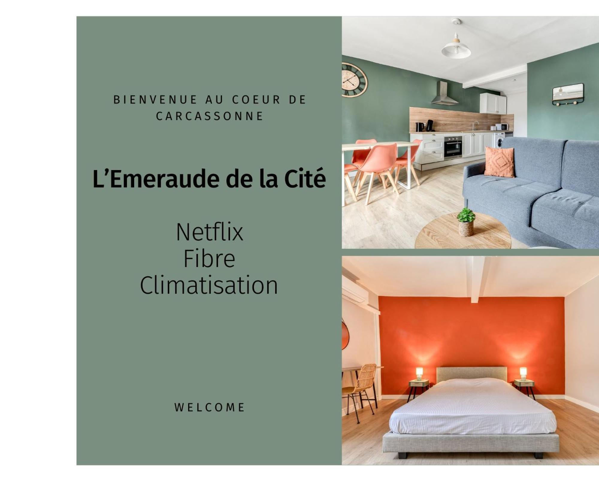 L'Emeraude De La Cite - Netflix - Fibre - Proche Cite - Clim Carcasona Exterior foto